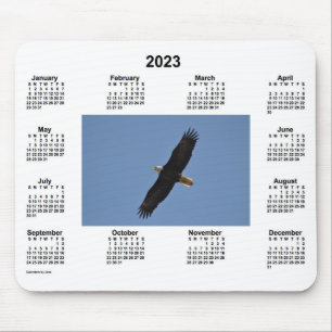 Mousepad Calendário da Águia Bald 2023 por Janz