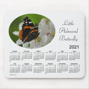 Mousepad Calendário da Borboleta 2021 por Janz