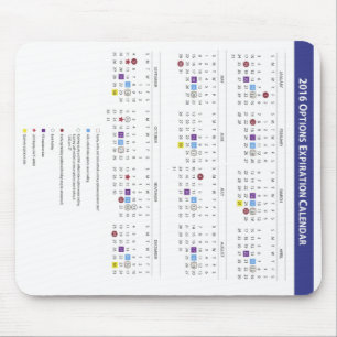 Mousepad Calendário da expiração da opção da equidade 