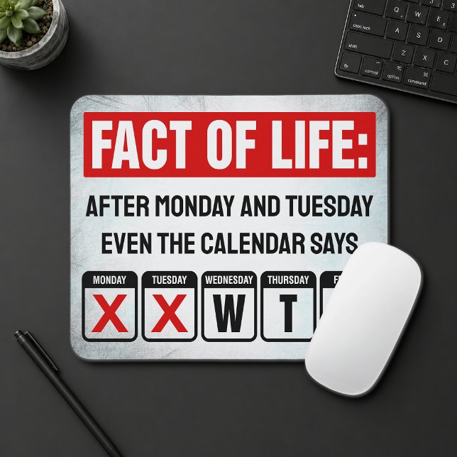 Mousepad Calendário da Vida Diz Humor WTF (Criador carregado)