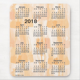 Mousepad Calendário das letras grandes de 2018 luzes