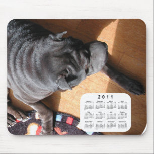 Mousepad Calendário de 2011 cães - chinês Shar Pei