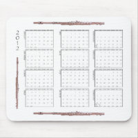 Calendário de 2012 flautas