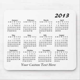 Mousepad Calendário de 2013 para Mouse