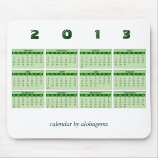 Mousepad Calendário de 2013 para Mouse