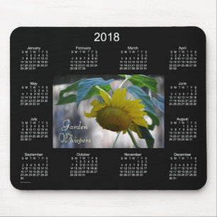 Mousepad Calendário de 2018 sussurros do jardim por Janz