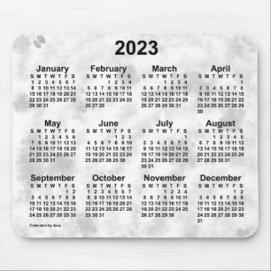 Mousepad Calendário de 2023 Dias Nublados por Janz