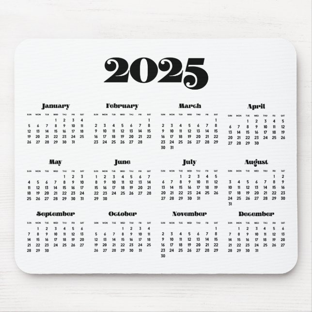 Mousepad Calendário de 2023 do retrato da Vintage (Frente)