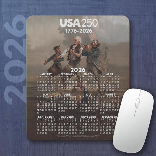 Mousepad Calendário de 2026 - Espírito de 76 - 250 anos da