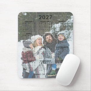 Mousepad Calendário de 2027 em uma Foto
