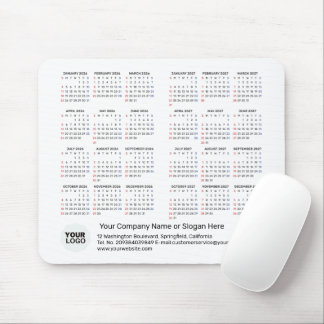 Mousepad Calendário de 2 Anos 2026 - 2027 Presente Corporat