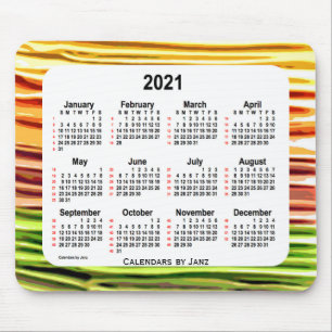 Mousepad Calendário de 52 semanas do Glacé Amarelo de 202