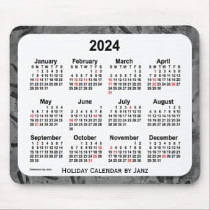 Mousepad Calendário de arte de Natal de 2024 por Janz Mous