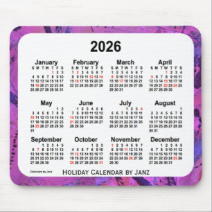 Mousepad Calendário de arte de Natal de 2026 por Janz