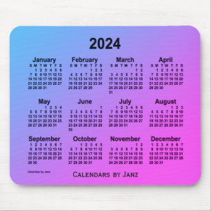 Mousepad Calendário de Cinzas de Miami de 2024 por Janz Mou