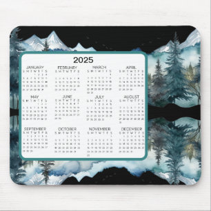Mousepad Calendário de Exibição de Montanha