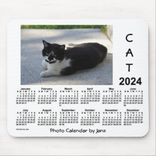 Mousepad Calendário de Foto de Gato Sassy 2024 por Janz