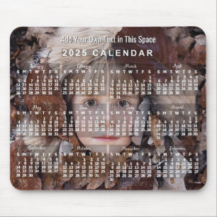Mousepad Calendário de Fotografias Mensal de 2025 Anos Pe