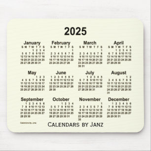 Mousepad Calendário de fumaça Sepia 2025 por Janz Mouse P