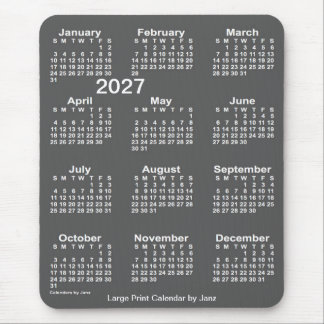Mousepad Calendário de Impressão de Carvões 2027 por Janz