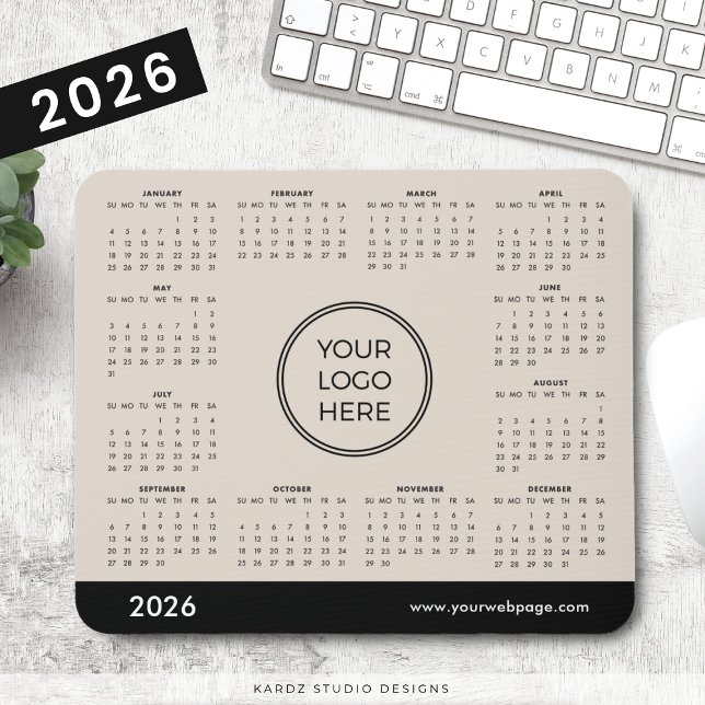 Mousepad Calendário de Logotipo Empresarial Promocional Bei (Criador carregado)