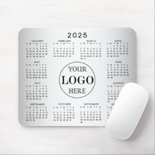 Mousepad Calendário de Logotipo Personalizado de Fundo para