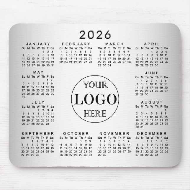 Mousepad Calendário de Logotipo Personalizado de Fundo para (Frente)