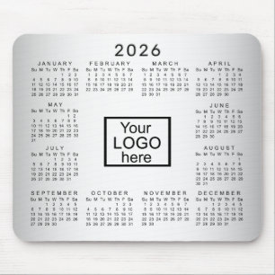 Mousepad Calendário de Logotipo Personalizado de Fundo para