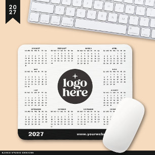 Mousepad Calendário de Marketing Logotipo da Empresa 2027