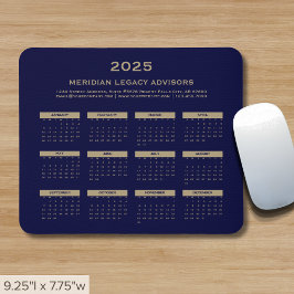 Mousepad Calendário de Negócios Simples 2025