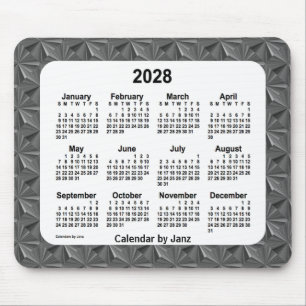 Mousepad Calendário de Ouros Negros 2028 por Janz
