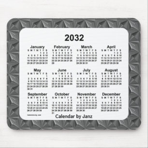 Mousepad Calendário de Ouros Negros 2032 por Janz