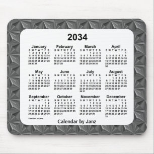 Mousepad Calendário de Ouros Negros 2034 por Janz