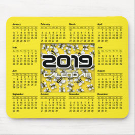 Mousepad Calendário de Pad do Mouse 2019