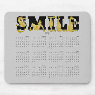 Mousepad Calendário de pôneis flexível SMILE 2014