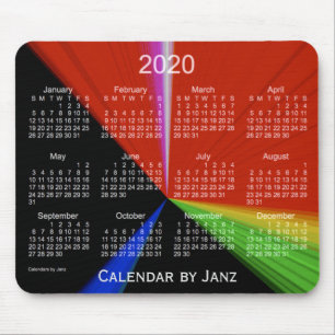 Mousepad Calendário de pontos principais 2020 pelo Painel 