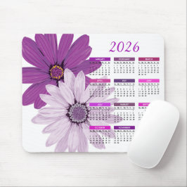 Mousepad Calendário de Visitas Roxas Bonito 2026