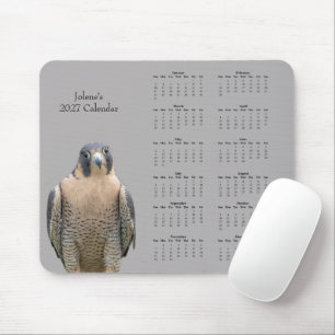 Mousepad Calendário de Voo de Falcão Peregrino Personalizad