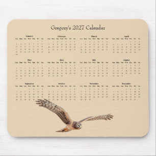 Mousepad Calendário de Voo Personalizado do Harrier do Nort