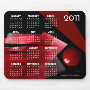 Mousepad Calendário do abstrato 2011 do equilíbrio