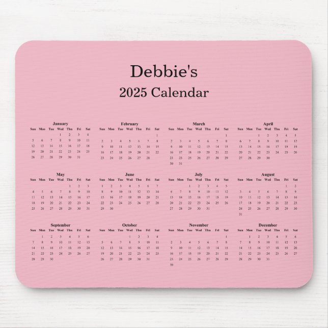 Mousepad Calendário do Ano de Cheio 2025 (Frente)
