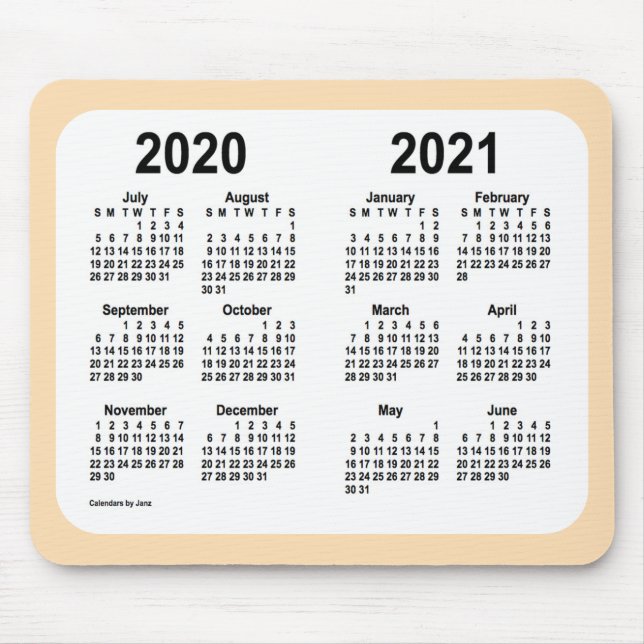 Mousepad Calendário do Ano Escolar 2020-2021 por Trigo Janz (Frente)
