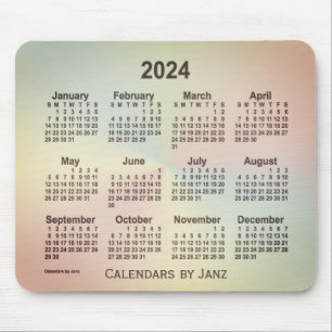 Mousepad Calendário do Arco-Íris San Telmo 2024 por Janz