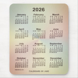 Mousepad Calendário do Arco-Íris San Telmo 2026 por Janz