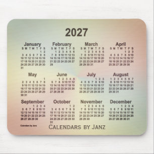 Mousepad Calendário do Arco-Íris San Telmo 2027 por Janz