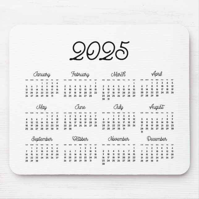 Mousepad Calendário do Elegant Vintage 2023 (Frente)