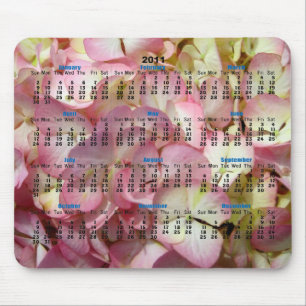 Mousepad Calendário do Hydrangea