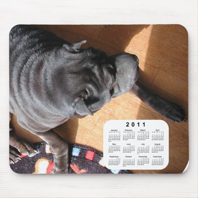 Mousepad Calendário dos Cães 2011 - Shar Pei Chinês (Frente)
