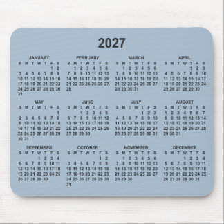 Mousepad Calendário Dusty Blue 2027