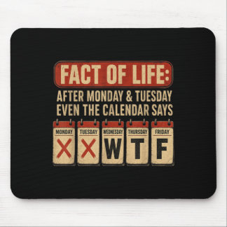 Mousepad Calendário Fact Of Life Diz O Que Humor Na Terra